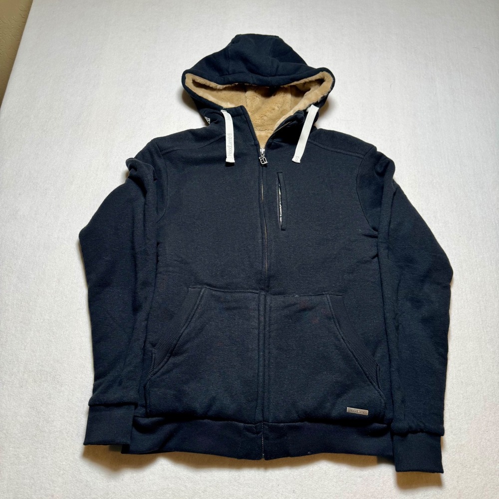 Rare HoodLamb Hemp Full Zip Hoodie Jacket Black Small EUC Vintage Secret Pocket